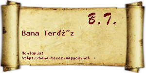 Bana Teréz névjegykártya
